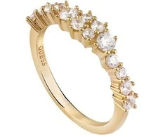 Guess Auksuotas žiedas su cirkoniais Jardin JSBR04480JWYG