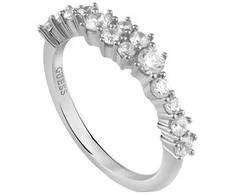 Guess Sidabrinis žiedas su cirkoniais Jardin JSBR04486JWRH