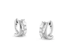 Guess Sidabrinis earrings with zircons Nuances JSBE04520JWRHT/U