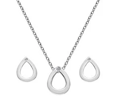 Hot Diamonds Amulets SS135 Sidabrinis papuošalų rinkinys (karoliai, auskarai)