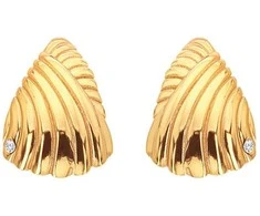 Hot Diamonds Elegantiški paauksuoti auskarai su deimantu Golden Edit Hope DE839