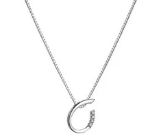 „Hot Diamonds“ elegantiškas Sidabrinis karoliai su deimantais, labai mėgstami DP908 (grandinė, pakabukas)