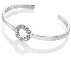 Hot Diamonds Forever DC176 Sparkling Sidabrinis Diamond &amp; Topaz Bracelet