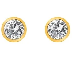 Hot Diamonds Auksuoti auskarai su topazu ir tikru deimantu Gemstone DE832