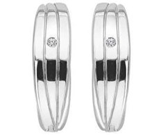 Hot Diamonds Prabangūs sidabriniai auskarai su deimantais Trio DE840