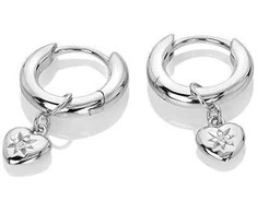 Hot Diamonds Romantiški sidabrinis auskarai su deimantais 2 in 1 Most Loved DE718