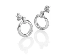 Hot Diamonds Sidabriniai kabantys auskarai su deimantais Aura DE824