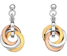 Hot Diamonds Sidabrinis auskarai Trio Rose Gold DE389
