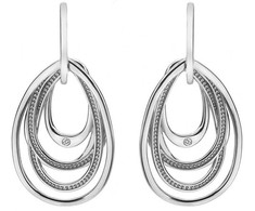 Hot Diamonds Sidabrinis auskarai su deimantais Chandelier Vintage Drop DE496