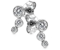 Hot Diamonds Sidabrinis auskarai su deimantais Tender DE640
