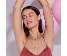 Hot Diamonds Sidabrinis pakabukas Trio Rose Gold DP544 (chain, pendant)
