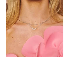 Hot Diamonds Sparkling Sidabrinis Necklace with Diamond Lustre DN231