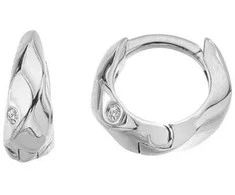 Hot Diamonds Twisted sidabrinis earrings with diamonds Much Loved DE869