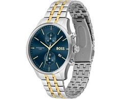 Laikrodis BOSS 1513976. Kvarcas, Spalva mėlyna. Žmogus.