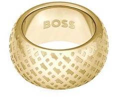 Hugo Boss Drąsus auksu dengtas žiedas moterims 1580589
