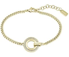 Hugo Boss Charming auksiniu dengta plieno apyranke 1580504