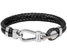 Hugo Boss Madinga dviguba apyrankė iš juodos odos 1580699