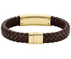 Hugo Boss Madinga vyriška odinė apyrankė Lander 1580746M