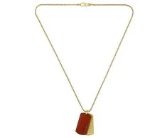 Hugo Boss Gold Plated Necklace Military Badges Devon 1580835