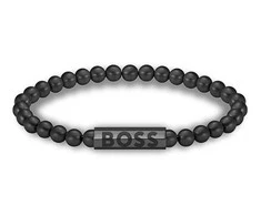 Hugo Boss Juoda apyrankė su karoliukais Sphere 1580659