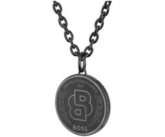 Hugo Boss Men´s juodas steel pakabukas Double B 1580762