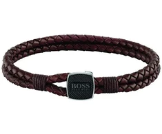 Hugo Boss Stilinga apyrankė iš rudos odos 1580048