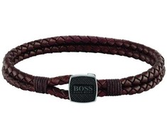 Hugo Boss Stilinga apyrankė iš rudos odos 1580048