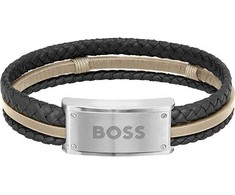 Hugo Boss Biżuteria BOSS 1580423. Bransoletka, Kolor juoda. Mężczyzna.