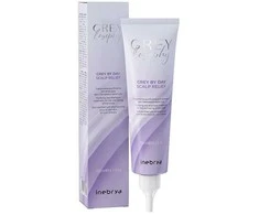 Inebrya GREYlosophy Pilkas By Day Scalp Relief giliai valanti priemonė galvos odai prieš šampūną, 150 ml