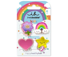 Invisibobble plaukų segtukai Clipstar Happy World 4 vnt.