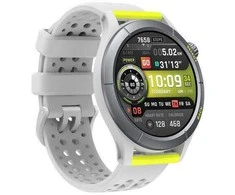 Išmanusis laikrodis Amazfit Cheetah Round, Titano spalvos korpusas su pilkos spalvos dirželiu