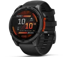 Išmanusis laikrodis Garmin Fenix 8 – 47 mm, AMOLED Skalūno pilkos spavos korpusas su juodu silikono dirželiu