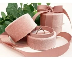 Jk Box Rožinio kaspino žiedų dovanų dėžutė LTR-3/P/A5
