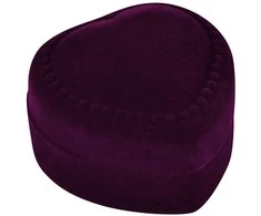 Jk Box Violetinė dovanų dėžutė auskarams arba žiedui Heart F-75/A10