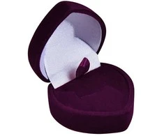 Jk Box Violetinė dovanų dėžutė auskarams arba žiedui Heart F-75/A10