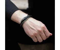 Troli Juodas and žalias men´s bracelet