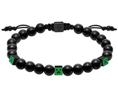 Juoda „Minecraft x Fossil“ karoliukų apyrankė JFC04861001