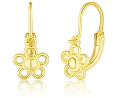 JVD Children's auksinis-plated earrings Flower SVLE3174XF6GO00