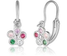 JVD Children's sidabrinis earrings Flower with zircons SVLE3170XF6BA00