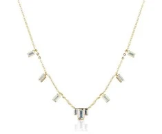 JVD Elegantiškas paauksuotas karoliai su cirkoniais SVLN0553XK5GO45