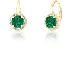 JVD Gold plated earrings with žalias zircons SVLE0986XH2GZ00