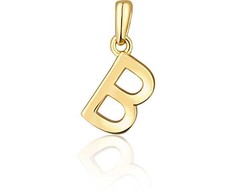JVD Minimalist auksinis-plated letter "B" pendant SVLP0948XH2GO0B