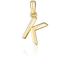 JVD Minimalist auksinis-plated letter "K" pendant SVLP0948XH2GO0K