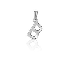 JVD Minimalist sidabrinis letter "B" pendant SVLP0948XH2000B