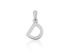 JVD Minimalist sidabrinis letter "D" pendant SVLP0948XH2000D