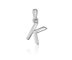JVD Minimalist sidabrinis letter "K" pendant SVLP0948XH2000K