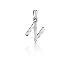 JVD Minimalist sidabrinis letter "N" pendant SVLP0948XH2000N