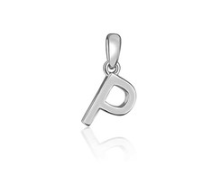 JVD Minimalist sidabrinis letter "P" pendant SVLP0948XH2000P