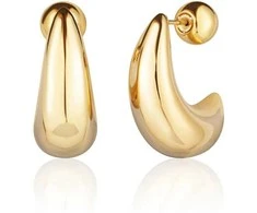 JVD Originalūs auksu dengti Tear Drop auskarai SSSE0158X20GO00