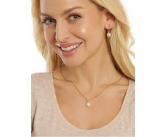 Jwl Luxury Pearls Gražūs paauksuoti auskarai su tikrais baltais perlais JL0678
